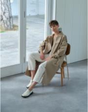 klasik koton trençkot camel 4