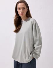 vanille pamuk bluz gri