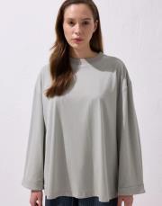 vanille pamuk bluz gri 2