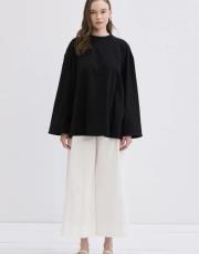 vanille pamuk bluz siyah 2