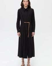 özel dikim kemerli elbise siyah