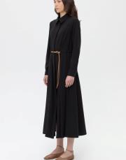 özel dikim kemerli elbise siyah 2