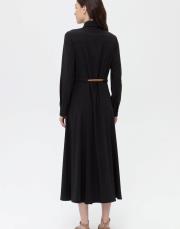 özel dikim kemerli elbise siyah 3