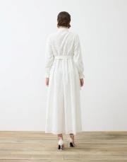 bella aplik detaylı brode elbise beyaz 4