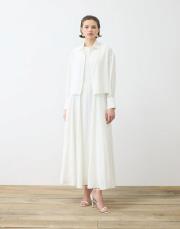 aliza krep kısa gömlek beyaz 2