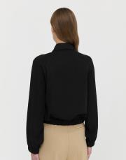 çıt çıt düğmeli bomber gömlek siyah 4