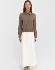 çıt çıt düğmeli bomber gömlek vizon 2