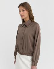 çıt çıt düğmeli bomber gömlek vizon 3