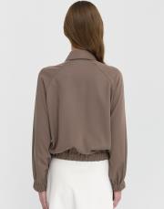 çıt çıt düğmeli bomber gömlek vizon 4