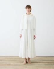 aliza krep kolsuz oturtmalı elbise beyaz 3