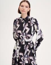 desenli yaz elbise siyah 2