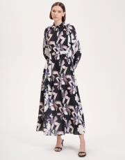 desenli yaz elbise siyah 3