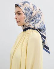 twill ipek eşarp eva lacivert 2