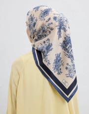 twill ipek eşarp eva lacivert 3