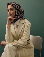 twill ipek eşarp aura bordo