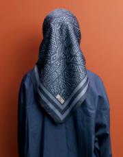 twill ipek eşarp tina indigo mavi 3