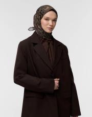 desenli pamuk eşarp gita koyu yeşil 3