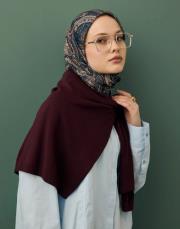 desenli pamuk eşarp sitara lacivert